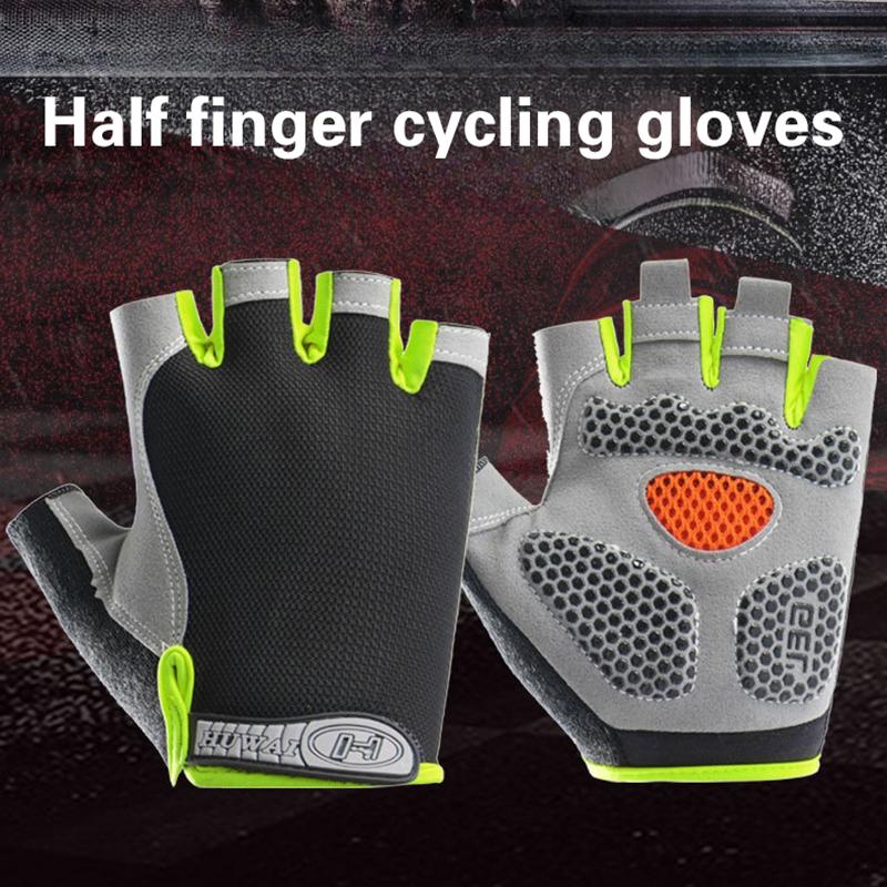 Cycling Glove Padded - Unisex Half Finger Cycling Gloves Anti