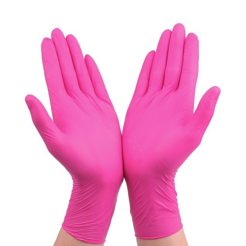 Pink Black Disposable Nitrile  - Nitrile Mechanic Glove recension och pris